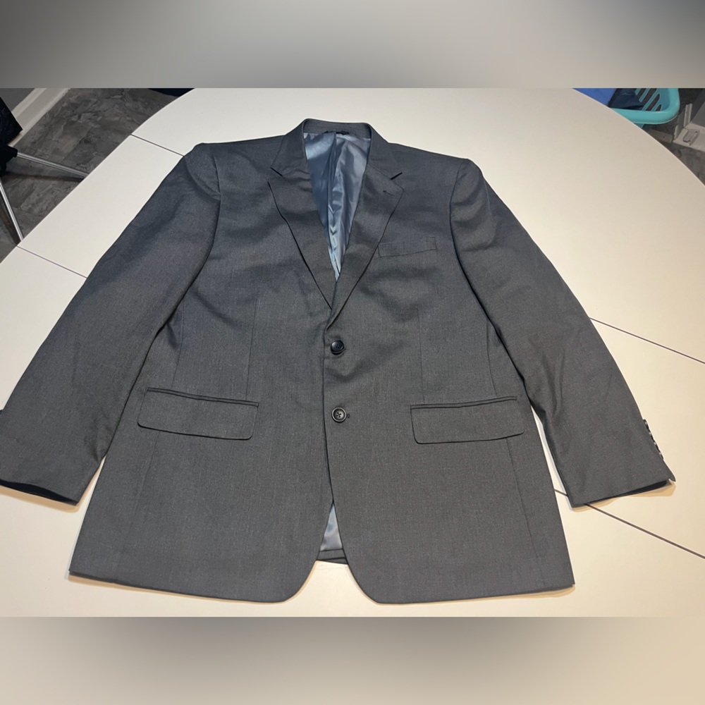 J. M. Haggar 44R mens sports jacket suit blazer light gray double breasted India